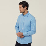 MEN'S AVIGNON GINGHAM CHECK STRETCH LONG SLEEVE SLIM SHIRT