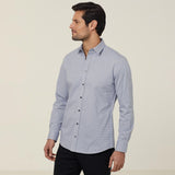 MEN'S AVIGNON GINGHAM CHECK STRETCH LONG SLEEVE SLIM SHIRT