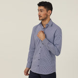 MEN'S AVIGNON GINGHAM CHECK STRETCH LONG SLEEVE SLIM SHIRT