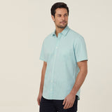 MEN'S AVIGNON FINE BLOCK STRIPE STRETCH SHORT SLEEVE SHIRT