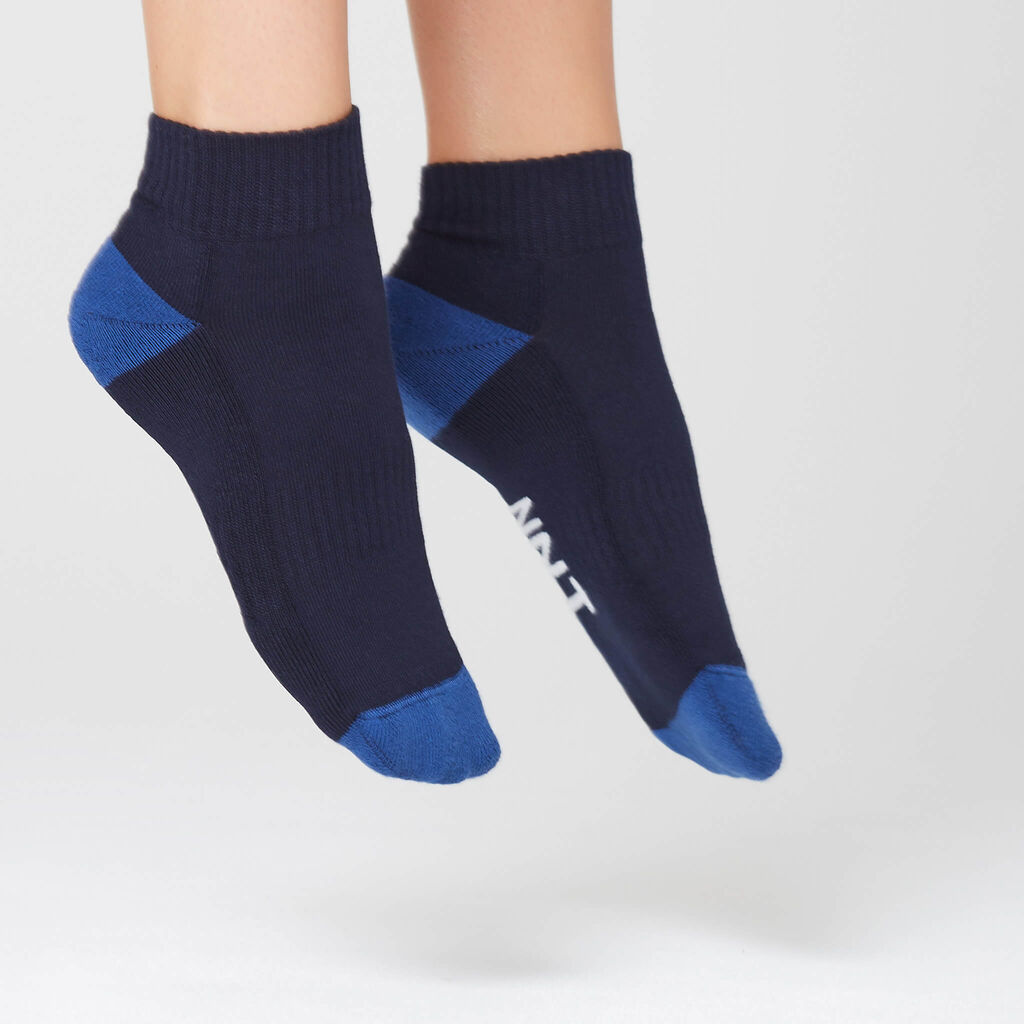 BAMBOO CONTRAST HEEL SPORTS ANKLE SOCKS