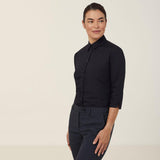 POPLIN 3/4 SLEEVE SHIRT
