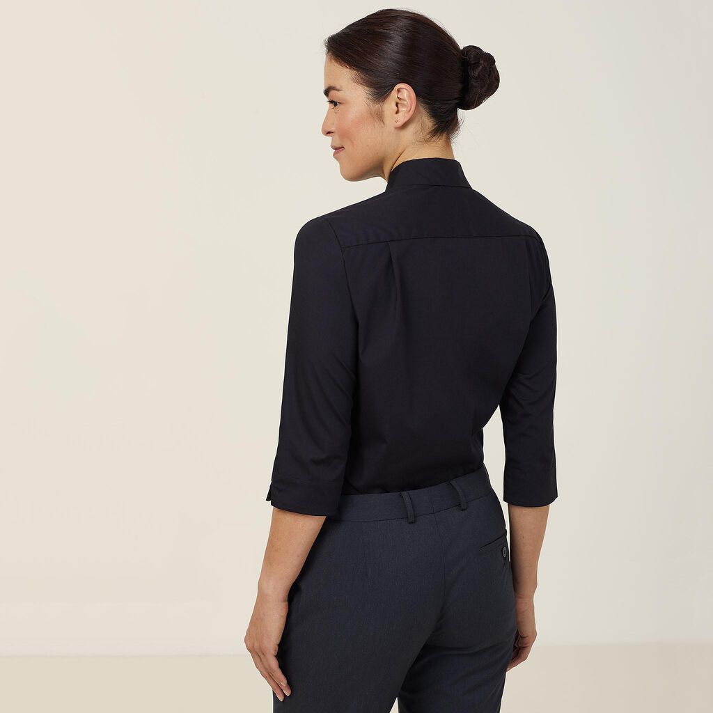 POPLIN 3/4 SLEEVE SHIRT