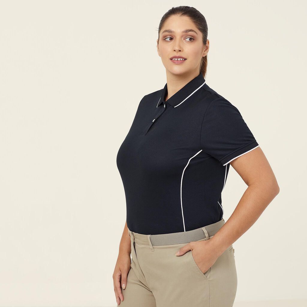 ANTIBACTERIAL POLYFACE SHORT SLEEVE TIPPED POLO