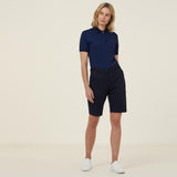 WOMEN'S TEXTURED COTTON POLY SHORT SLEEVE POLO