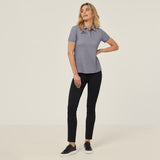 WOMEN'S TEXTURED COTTON POLY SHORT SLEEVE POLO