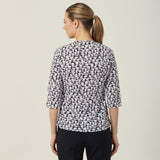 ANTIBACTERIAL PETAL PRINT 3/4 SLEEVE TOP