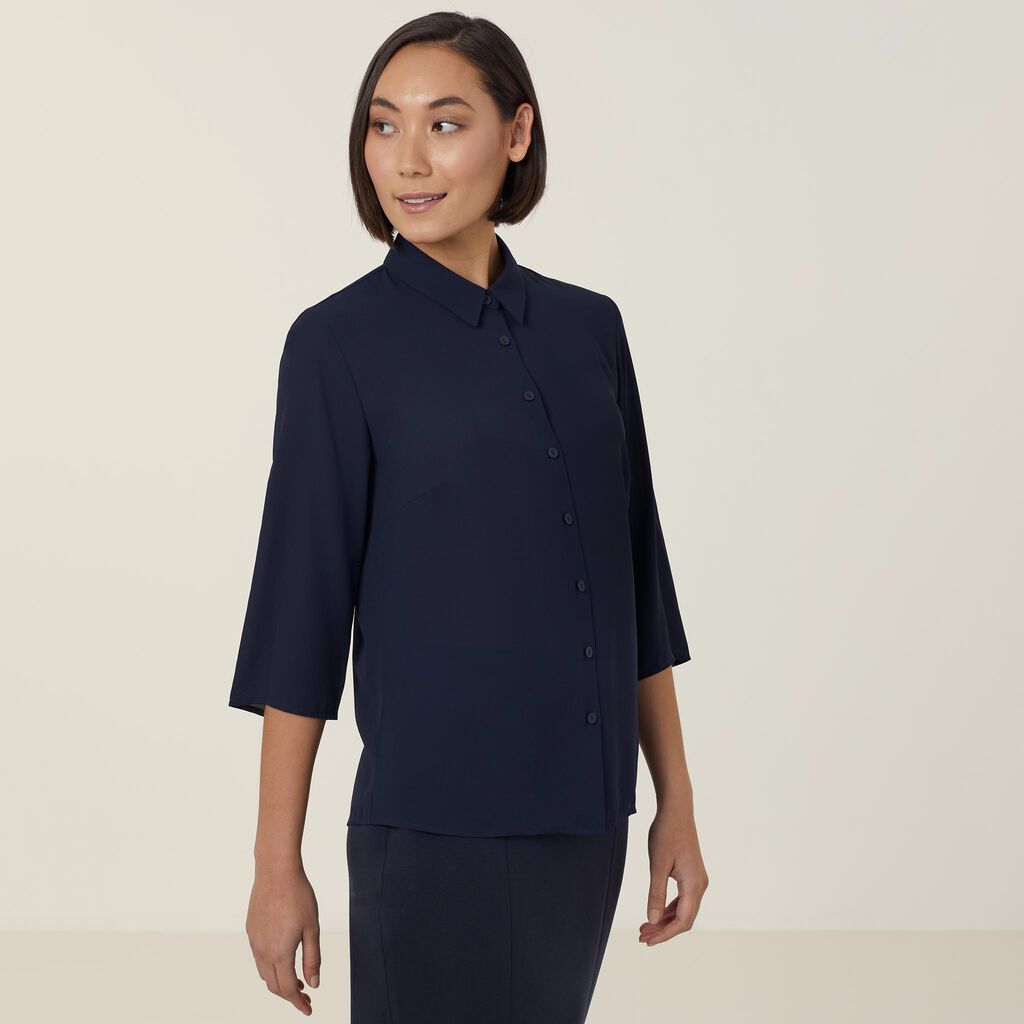 GEORGIE 3/4 PLEAT BACK SHIRT