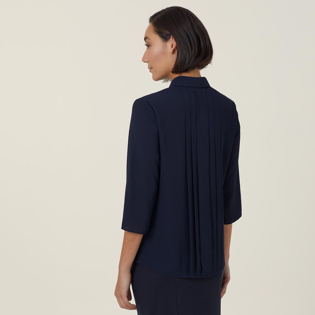 GEORGIE 3/4 PLEAT BACK SHIRT