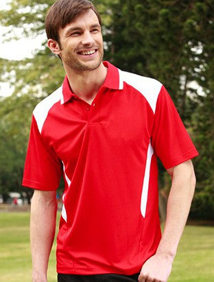 CP1215-Adults Honey Comb Contrast Panel Polo