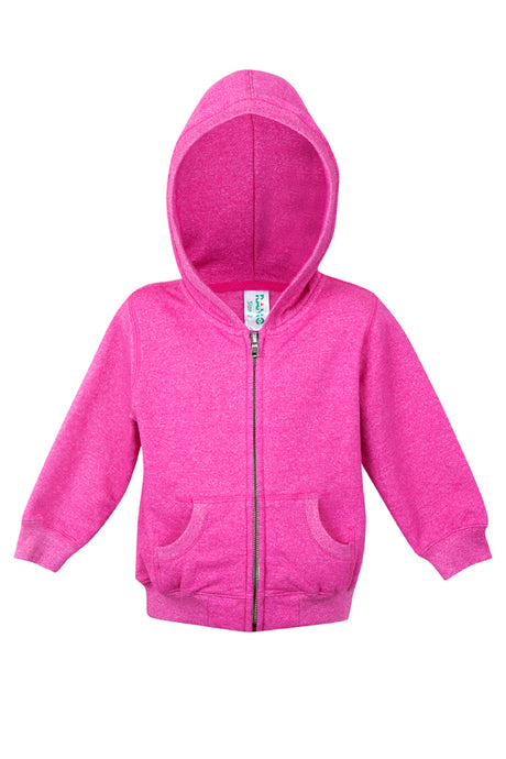 F180ZZ-Babies Heather Zip Hoodie