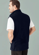 F233MN-Mens Plain Micro Fleece Vest