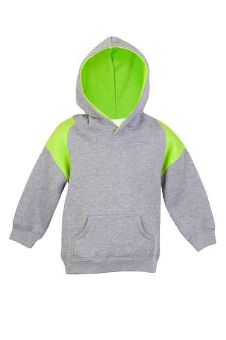 F335PP-Kids Shoulder  Contrast Panel Hoodies