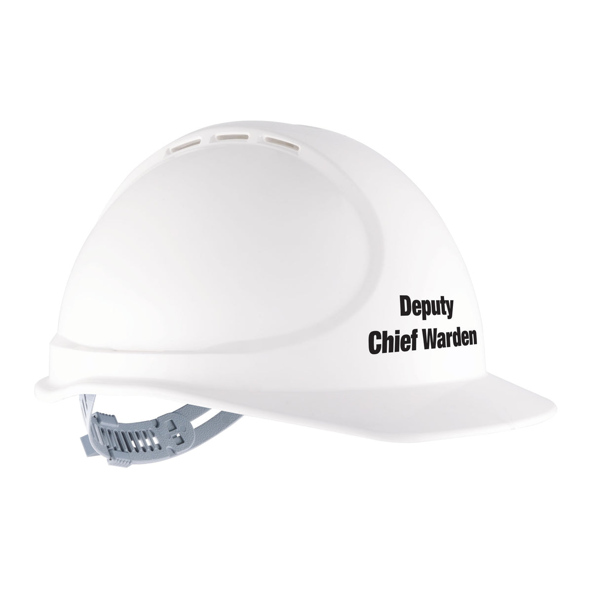 HPFPRGTE03DW-GTE3 Deputy Chief Warden Essential Type 1 ABS Vented Hard Hat with Slide Lock Harness