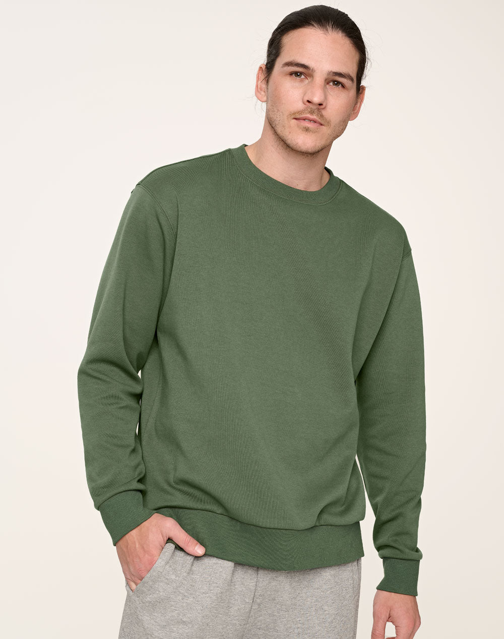 FL05 AIRLAYERED CVC CREW NECK SWEATER Unisex