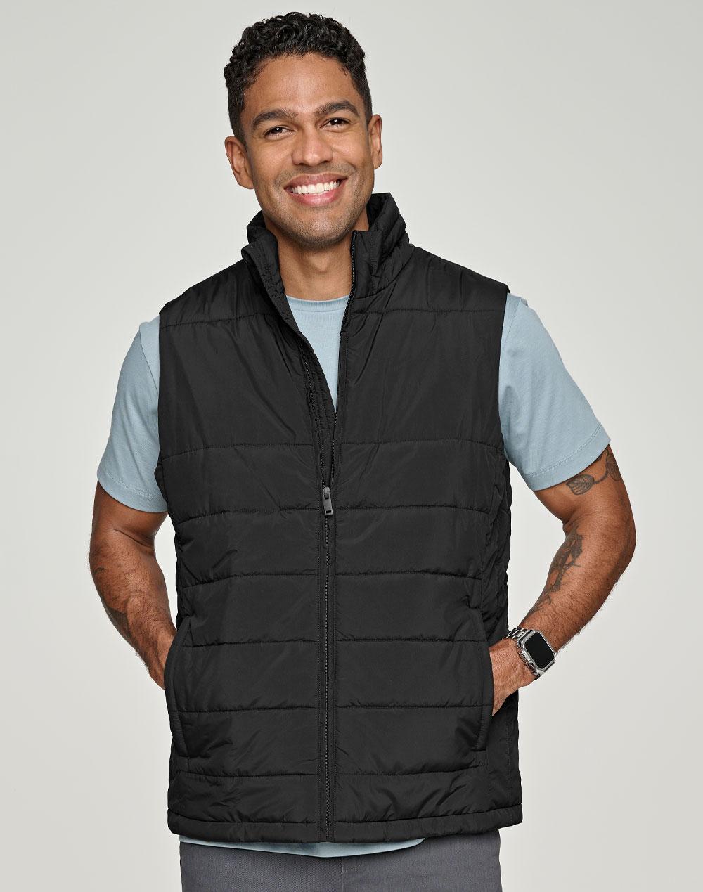 JK61 Men's Sustainable Insulated Puffer Vest (3D Cut)