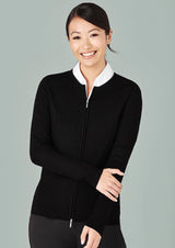 LC3505-Ladies 2-Way Zip Cardigan