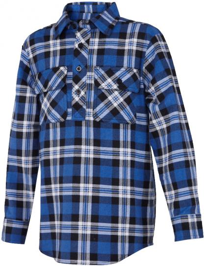 RM123KCF-Closed Front Kids Flannelette Shirt