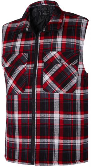 RM123V-Zip Front Quilted Flannelette Vests