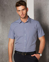 M7320S Men's Multi-Tone Check Short Sleeve Shirt