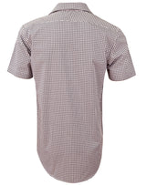 M7330S Men's Gingham Check Short Sleeve Shirt