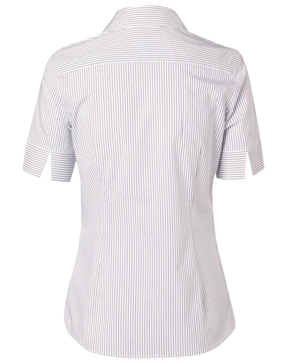 M8200S Women's Ticking Stripe Short Sleeve Shirt