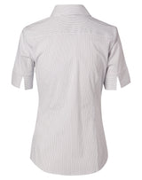 M8200S Women's Ticking Stripe Short Sleeve Shirt