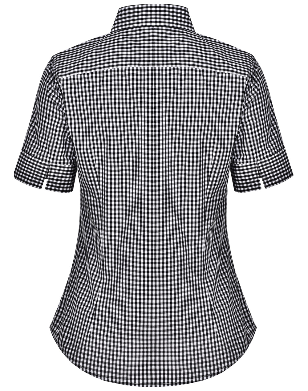 M8300S Ladies' Gingham Check Short Sleeve Shirt