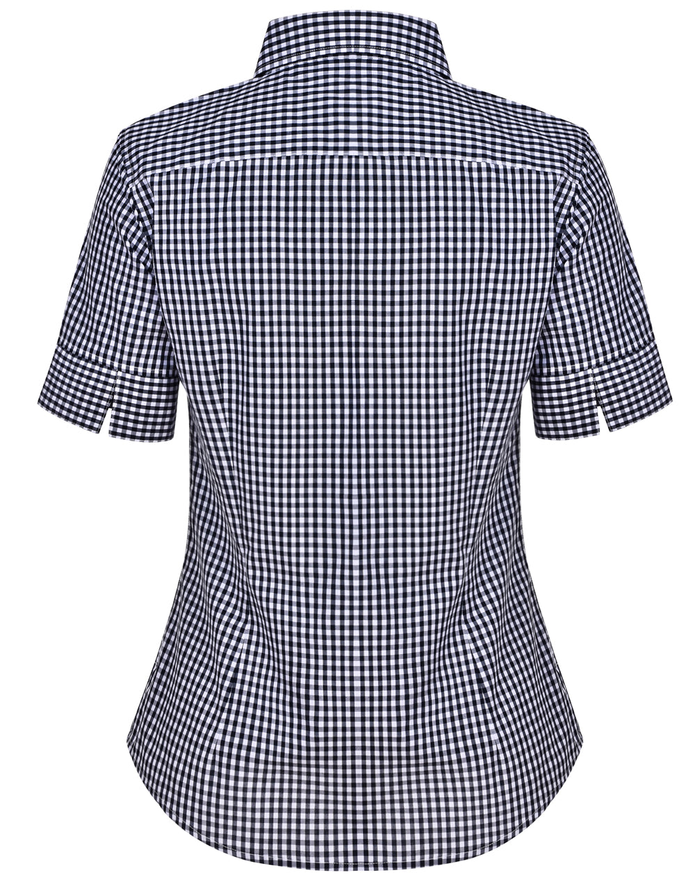 M8300S Ladies' Gingham Check Short Sleeve Shirt