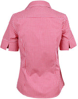 M8300S Ladies' Gingham Check Short Sleeve Shirt