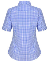 M8300S Ladies' Gingham Check Short Sleeve Shirt