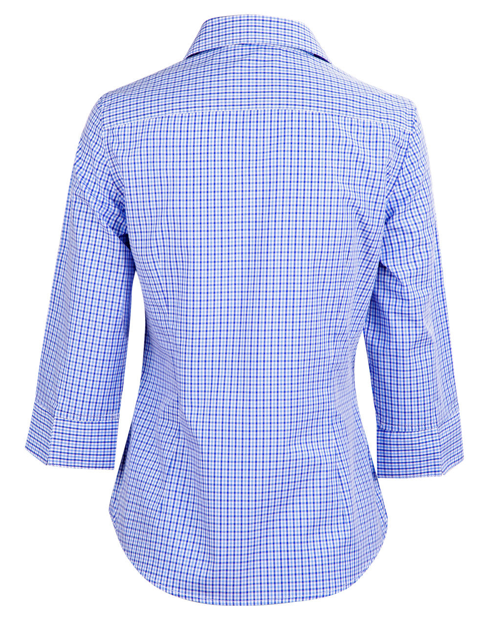 M8320Q Ladies' Multi-Tone Check 3/4 Sleeve Shirt