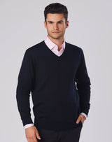 M9502 Men's V-Neck Long Sleeves Jumper