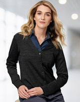 M9602 Women's V-Neck Long Sleeve Cardigan