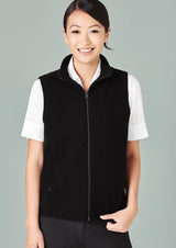 PF905-Ladies Plain Micro Fleece Vest