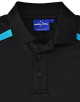 PS93 MENS SUSTAINABLE POLY/COTTON CONTRAST SS POLO