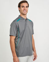 PS93 MENS SUSTAINABLE POLY/COTTON CONTRAST SS POLO