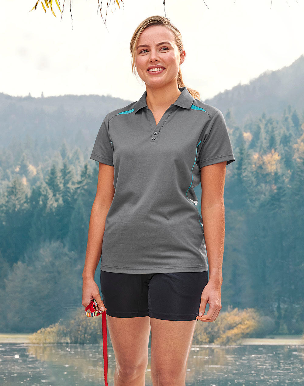 PS94 LADIES SUSTAINABLE POLY/COTTON CONTRAST SS POLO