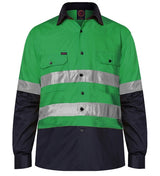 RM1050R-2 Tone Open Front L/S Shirt with 3M 8910 Reflective Tape