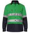RM1050R-2 Tone Open Front L/S Shirt with 3M 8910 Reflective Tape