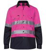 RM1050R-2 Tone Open Front L/S Shirt with 3M 8910 Reflective Tape