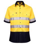 RM1050RS-2 Tone Open Front S/S Shirt with 3M 8910 Reflective Tape
