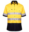 RM1050RS-2 Tone Open Front S/S Shirt with 3M 8910 Reflective Tape
