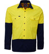 RM1050-2 Tone Open Front L/S Shirt