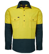 RM105CF -2 Tone Closed Front L/S Shirt