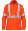 RM109VXR-Vented Light Weight Open Front L/S Shirt with "X" Back 3M 8910 Reflective Tape