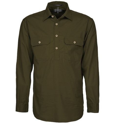 RM200CF-Men's Long Sleeve Shirt (Closed Front)-Pilbara