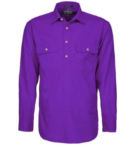 RM200CF-Men's Long Sleeve Shirt (Closed Front)-Pilbara