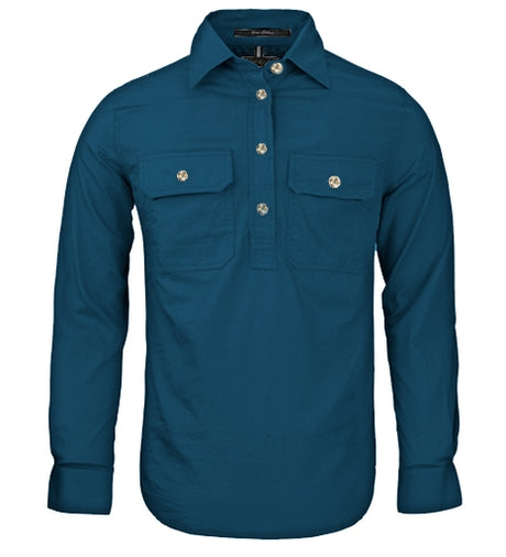 RM300CF-Ladies Pilbara Closed Front L/S Shirts
