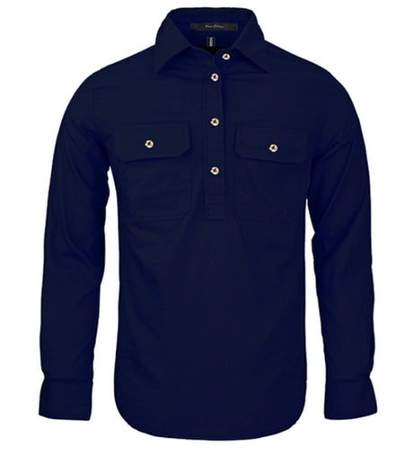 RM300CF-Ladies Pilbara Closed Front L/S Shirts